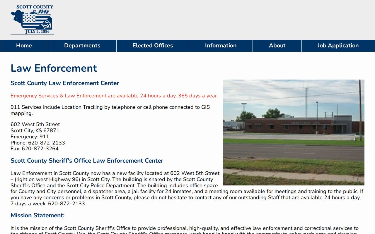Scott County Law Enforcement Center jail records contact